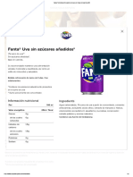 Fanta® Uva Sin Azúcares Añadidos : La Bebida Refrescante Con Zumo de Frutas Preferida Por Los Jóvenes de Nuestro País