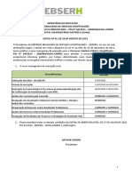 Edital de Retificação de Cronograma #05, de 18 de Agosto de 2023 PSS 64-2023 - Ebserh - Hugg-Unirio