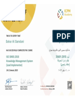 Sahar Al Samdani (ISO 30401 Lead Implementer Course Certificate)