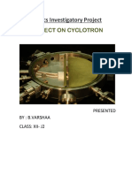 Physics Investigatory Project On Cyclotron