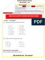 Mat Multiplicacion y Division de Fracciones