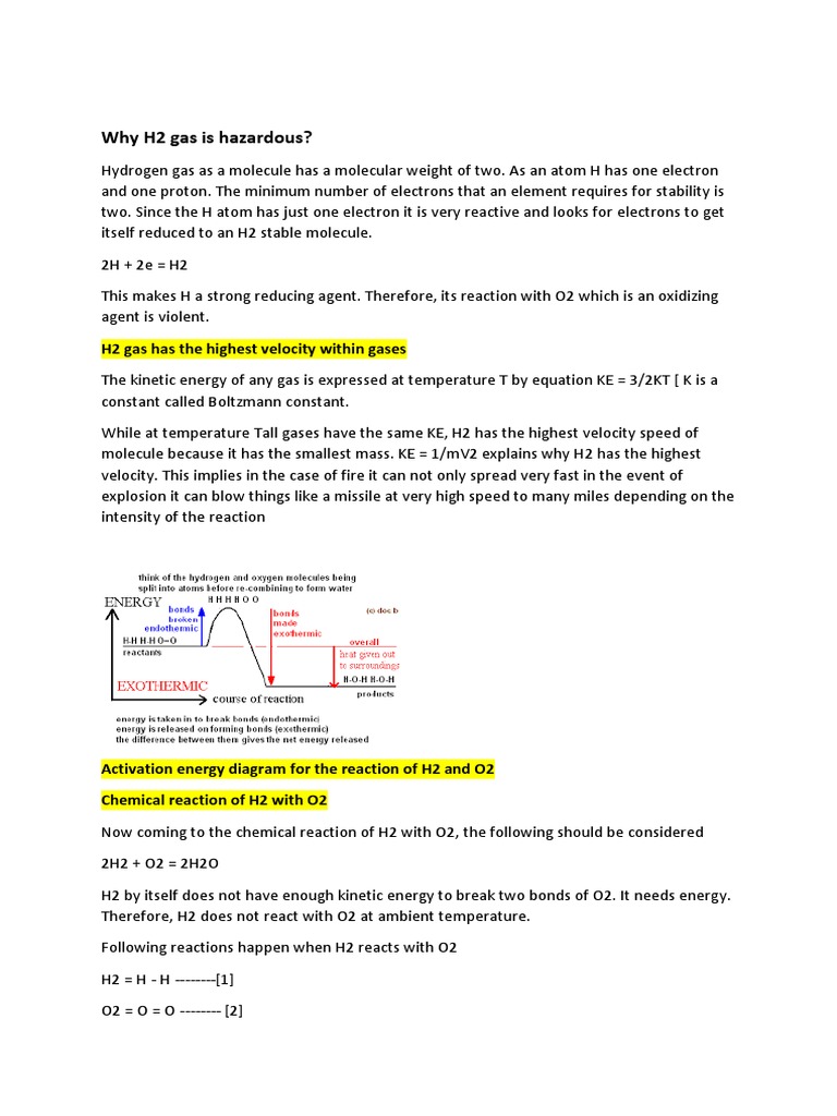 Why H2 Gas Is Hazardous PDF 