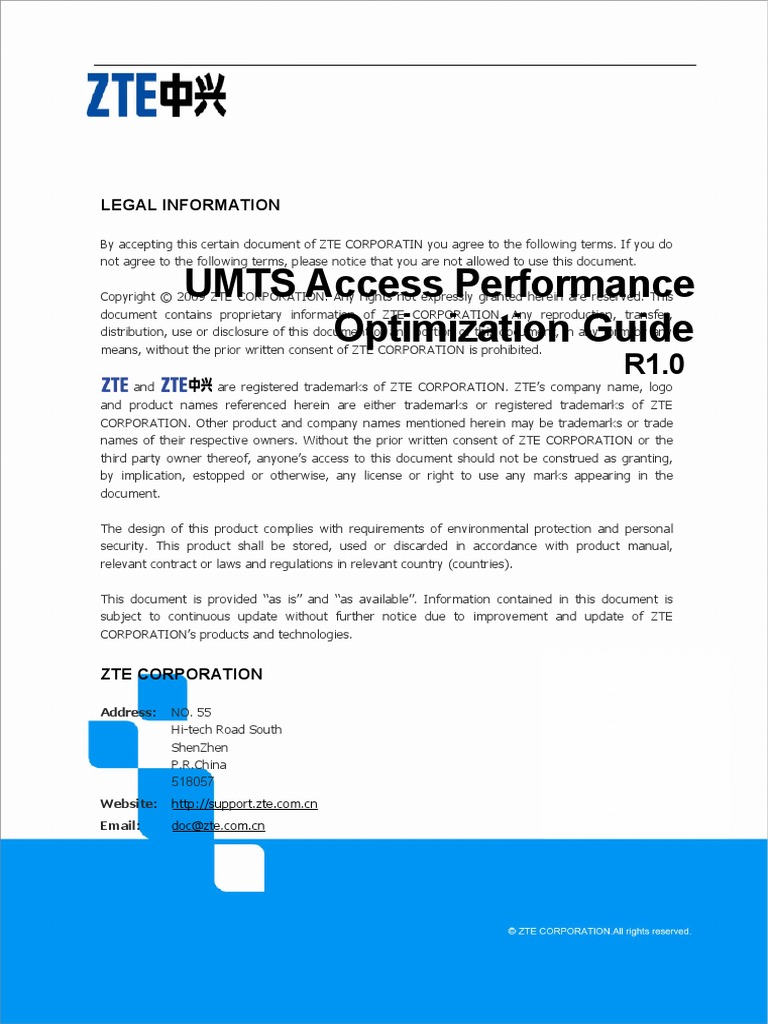 B 03 UMTS Access Performance Optimization Guide | PDF | High Speed ...