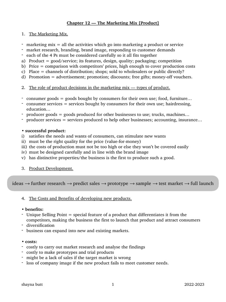 Marketing Mix Essentials | PDF | Brand | Marketing