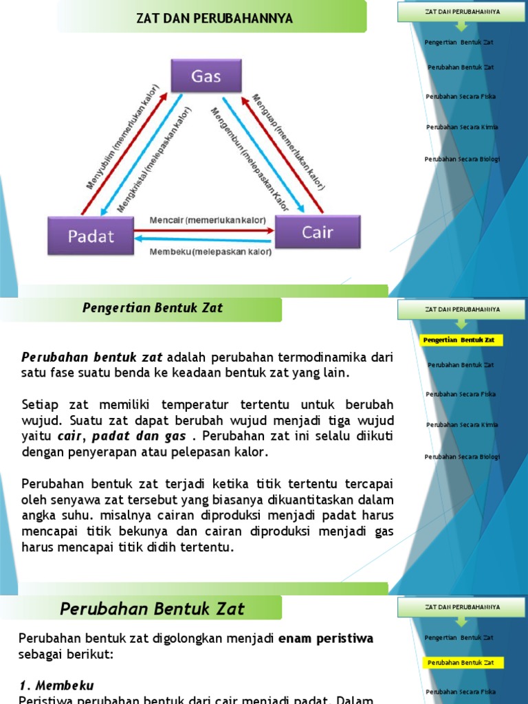 Zat Dan Perubahannya | PDF