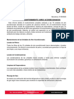 INFORME MTTO AIRES ACONDICIONADOS