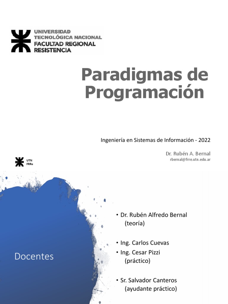 1-PP 1 - Intro | PDF | Lenguaje de programación | Programacion Funcional