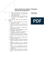 Kashmir University Statutes (PHD) - Now Repealed