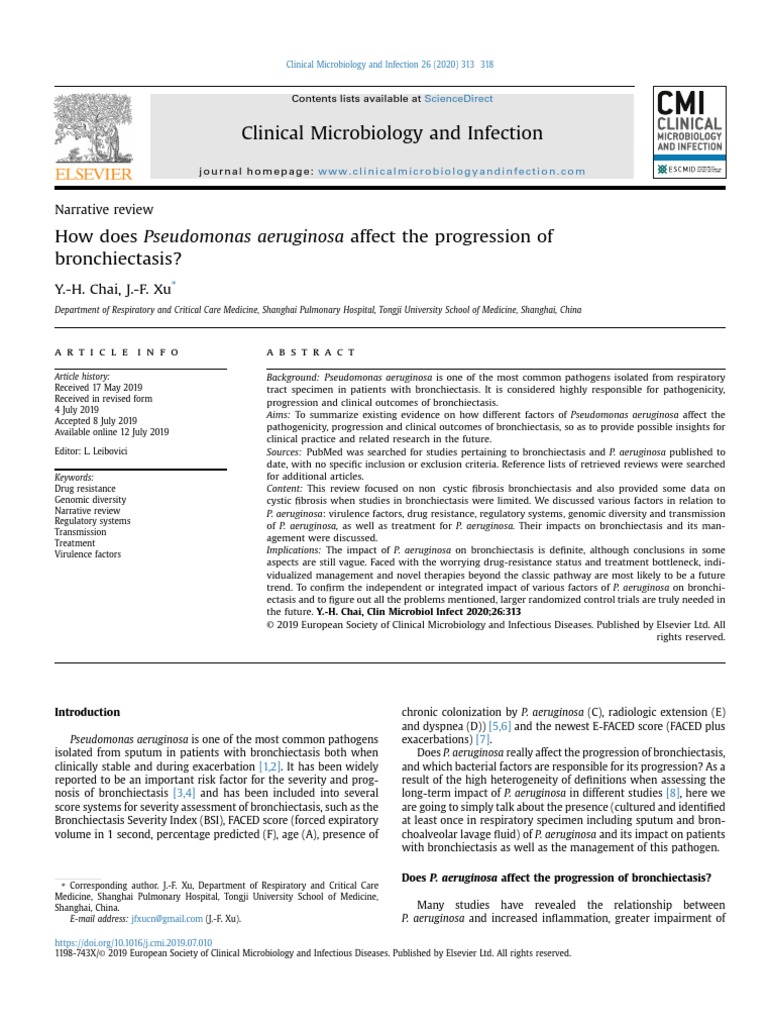 Pseudomonas And Bronchiectasis