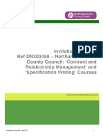 Example RFP - Contract Relationship Management and Specification Writing Courses