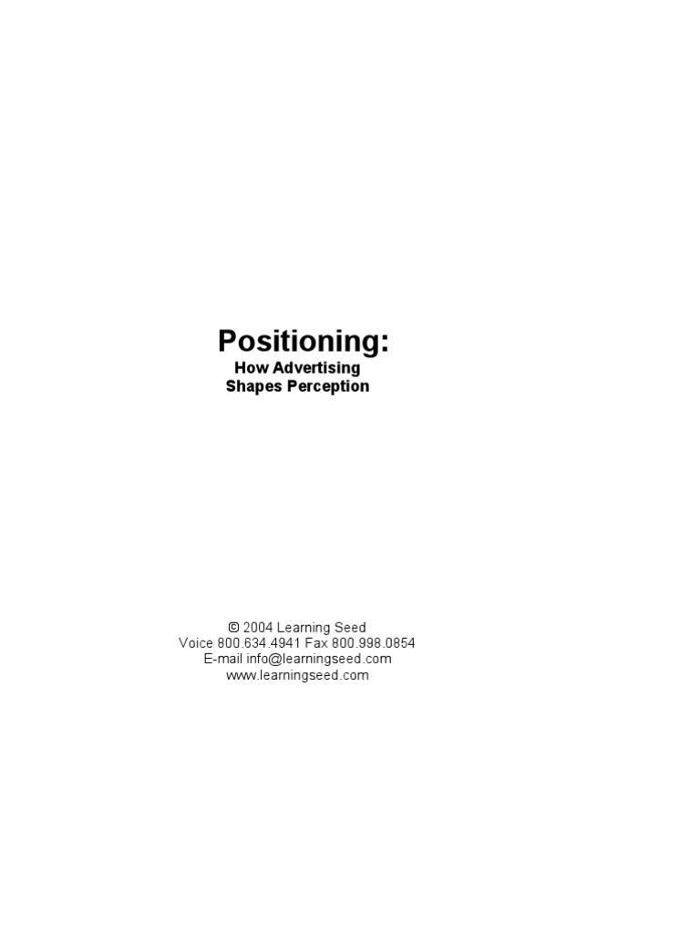 1281 Positioning Guide | PDF