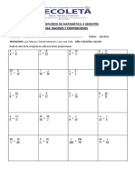 Ficha de Repaso Razones y Proporciones