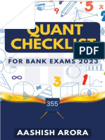 Quant Checklist 355 by Aashish Arora For Bank Exams 2023
