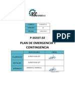 P.SGSST.02 Plan de Emergencia y Contingencia