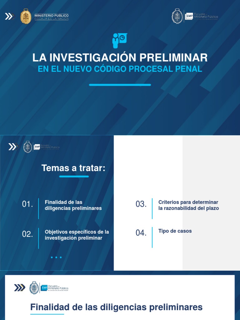 La Investigación Preliminar en El NCPP | PDF