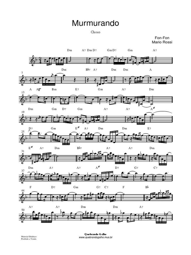 MURMURANDO Cifras Melodia | PDF