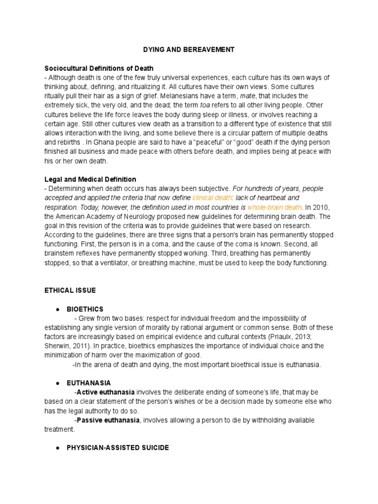 End-of-Life Issues and Grief Management | PDF | Palliative Care | Death