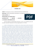 03 Atividade GESTÃO E DECISÕES FINANCEIRAS E CONTÁBEIS EM COOPERATIVA