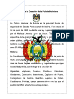 Cronologia de La Policia Boliviana