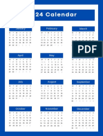 Blue Professional Simple 2024 Calendar A4 Document - 20230831 - 214002 - 0000