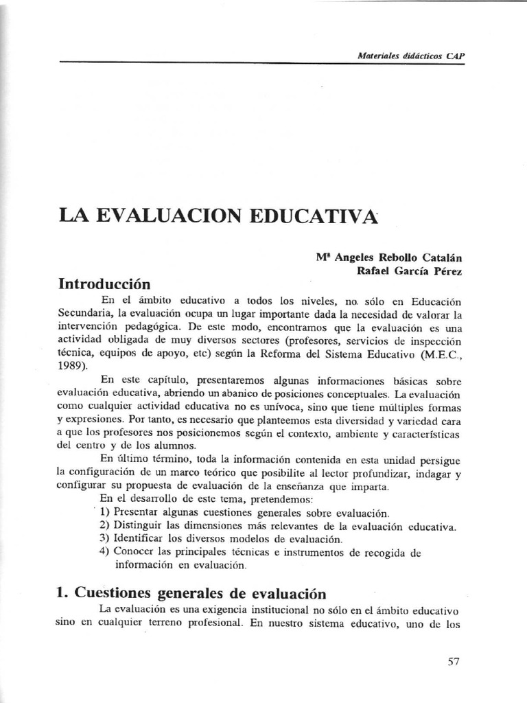La Evaluacion Educativa | PDF