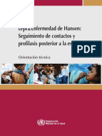 Lepra/Enfermedad de Hansen: Seguimiento de Contactos y Profilaxis Posterior A La Exposición