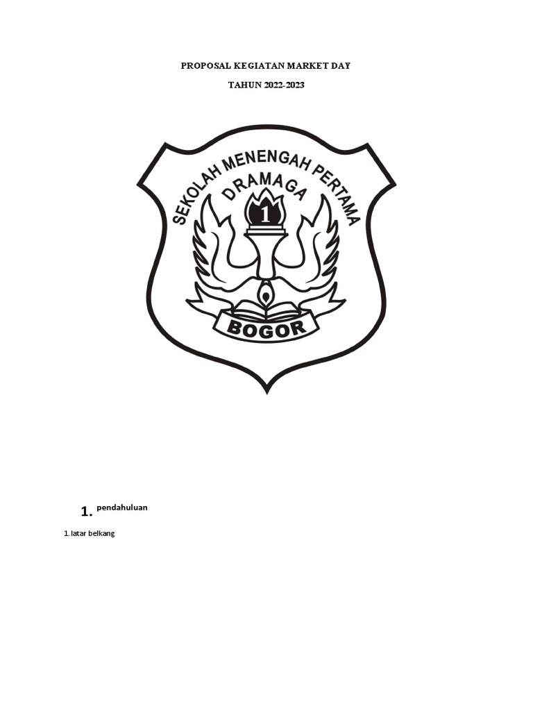 Proposal Kegiatan Market Day 2023 | PDF