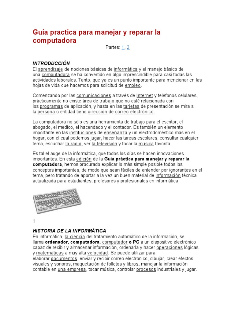 Guía Practica para Manejar y Reparar La Computadora | PDF | Hardware de ...