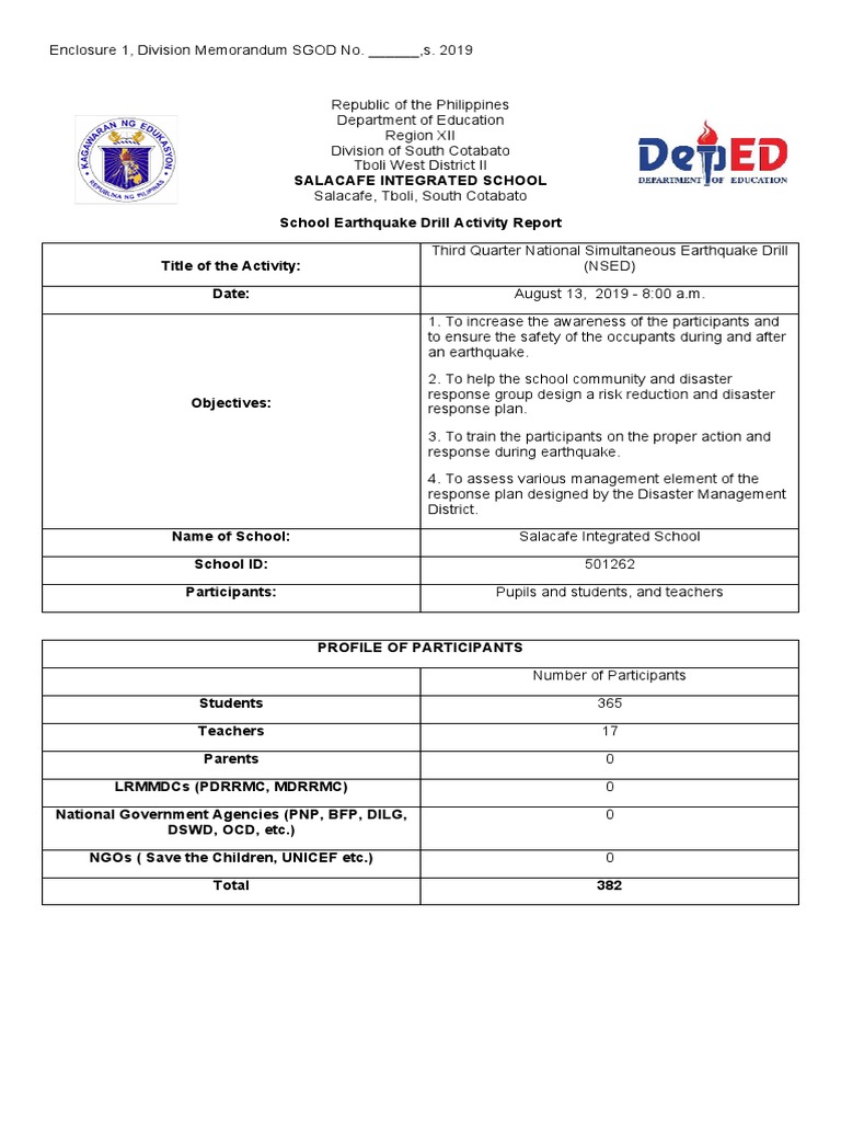 3rd Quarter NSED Report 062959 Download Free PDF Emergency