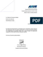 Carta de Aceptación