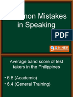 Common Mistakes in Speaking