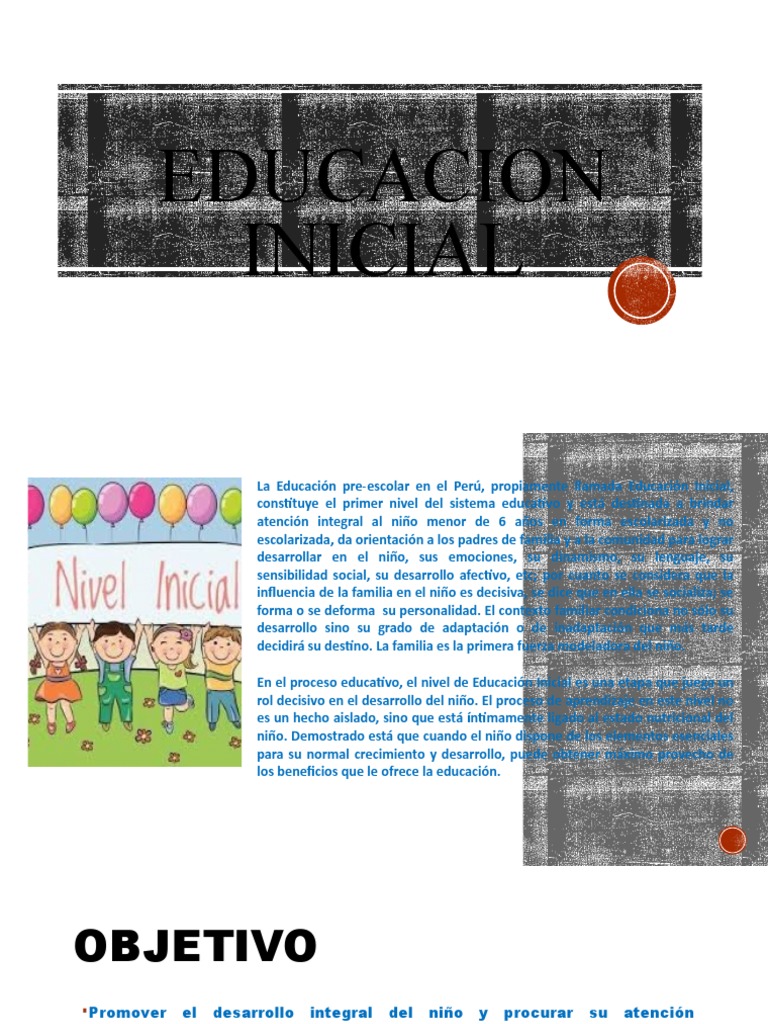 Educación Inicial en el Perú: Desarrollo Integral | PDF | Educación de ...