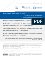 Derecho A La Proteccion de Datos Personales, Tecnologias y Pandemia Covid en Colombia