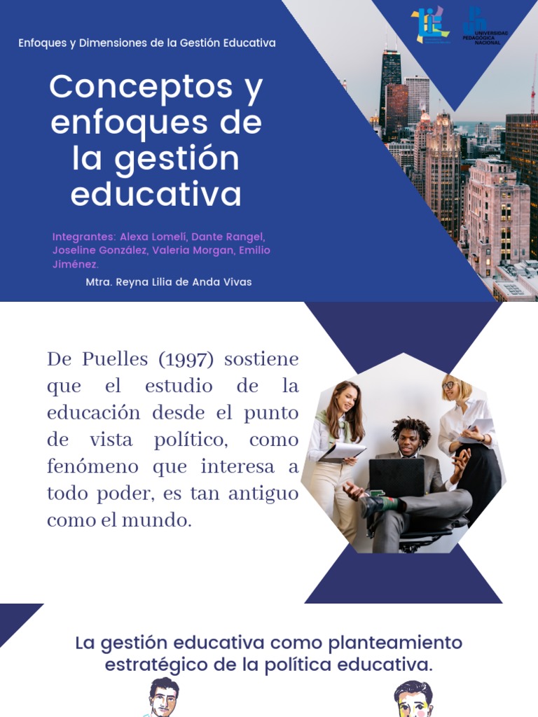 Conceptos y Enfoques de La Gestión Educativa. | PDF | Enseñando