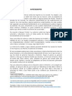 ANTECEDENTES de LA LEY DE LA VIOLENCIA CONTRA LAS MUJERES