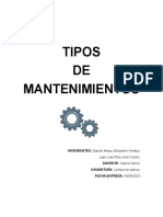 Tipos de Mantenimiento