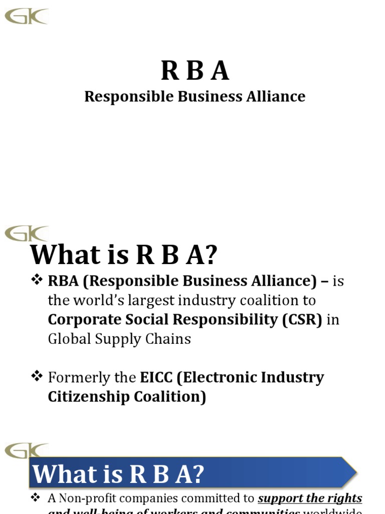 RBA Code of Conduct Overview | PDF
