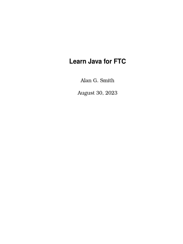 Learn Java For FTC | PDF | Integer (Computer Science) | Data Type