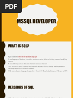 MSSQL Server 2008 Developer