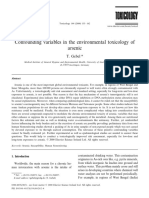 Confounding Variables in The Environmental Toxicology of As