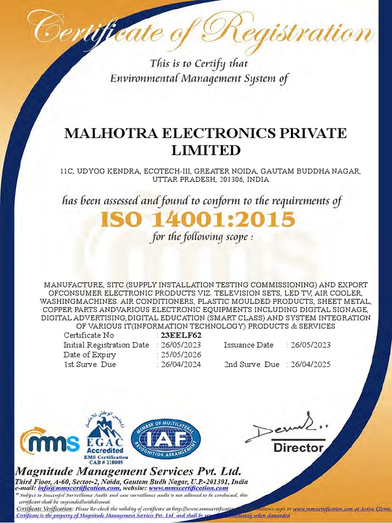 ISO Certificates | PDF
