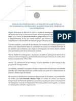 Comunicado UIA No. 130 - Unidad de Investigación y Acusación de La JEP Acusa Al Excongresista Luis Fernando Almario Rojas Por Crímenes de Lesa Humanidad