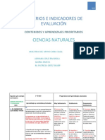 Criterios e Indicadores de Promoción CIENCIAS NATURALES