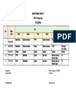 Jadwal Pelajaran Kelas 2 C