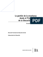 La Gestion de La Enseñanza Desde El Primer Ciclo de La Educación Inicial