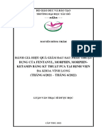 Đánh Giá Hiệu Quả Giảm Đau Sau Phẫu Thuật Bụng Của Fentanyl, Morphin, Morphin-ketamin Bằng Kỹ Thuật PCA Tại Bệnh Viện Đa Khoa Vĩnh Long (Tháng 6-2021 - Tháng 6-2022)