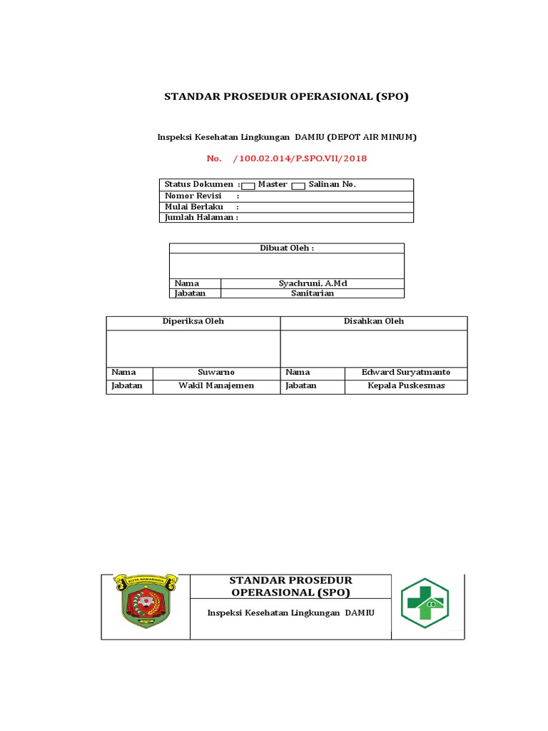 Spo Pemeriksaan Damiu | PDF