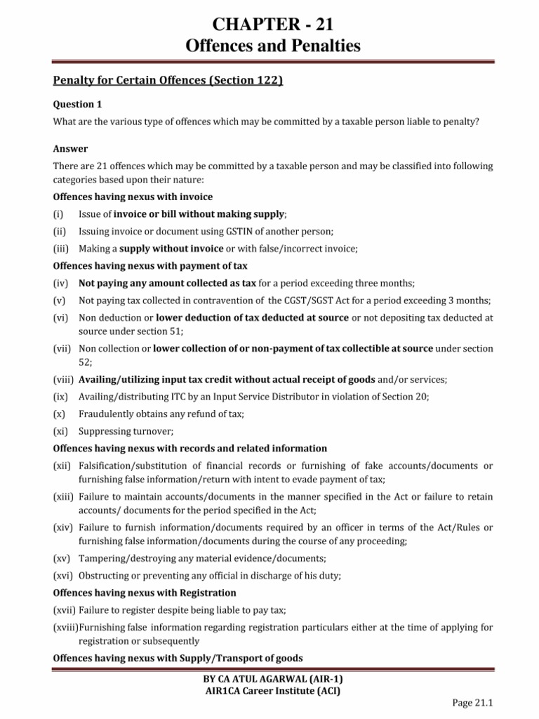 IDT - Offences and Penalties | PDF