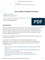 Acute Stress Disorder in Adults - Treatment Overview - UpToDate