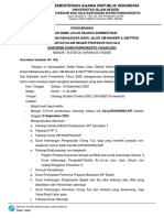 Pengumuman Lolos Administrasi KIP UM Mandiri UM PTKIN 23